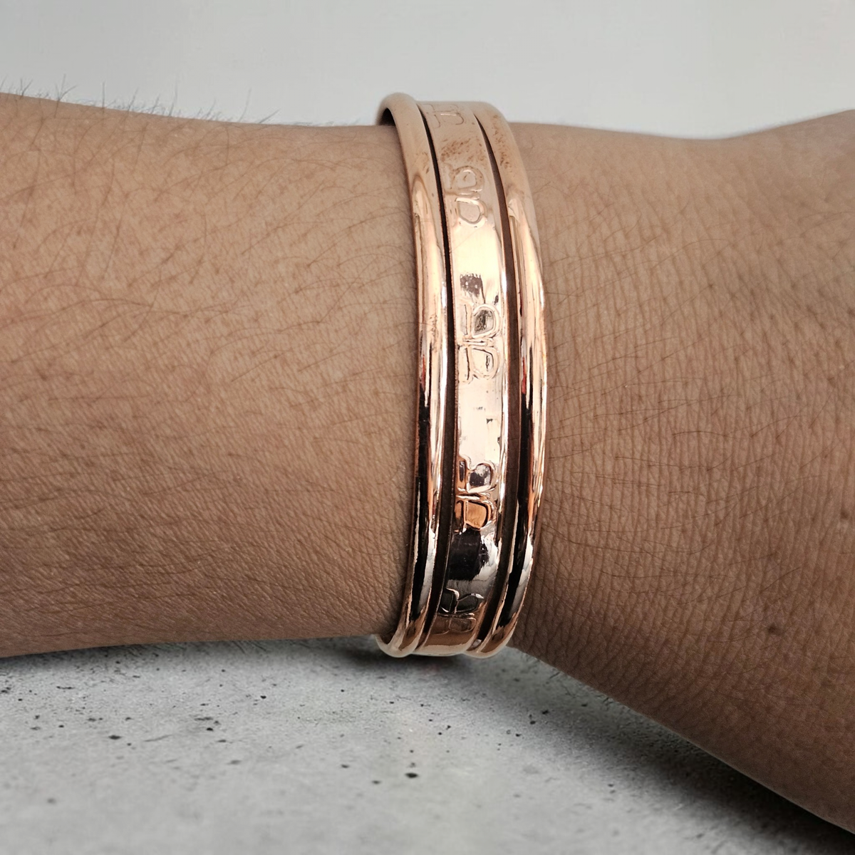 Copper Women Cuff Bracelet Butterfly Design