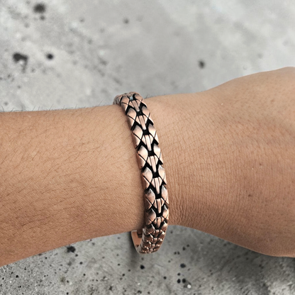 Magnetic Solid Copper Bracelet Unisex for Men or Women Adjustable