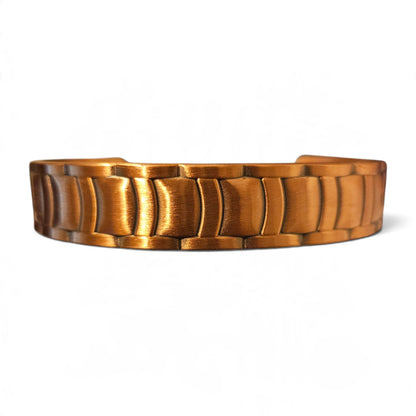 Solid Copper Men Magnetic Cuff Bracelet
