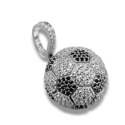 Silver Soccer ball Pendant 3D Design