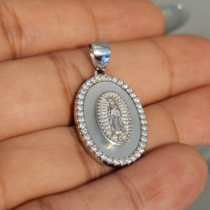 Virgin Mary Silver Small Pendant