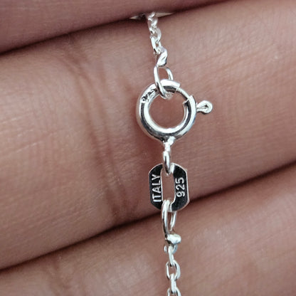 Brillantina Chain Italian Solid 925 Sterling Silver for Men, Women 1 mm