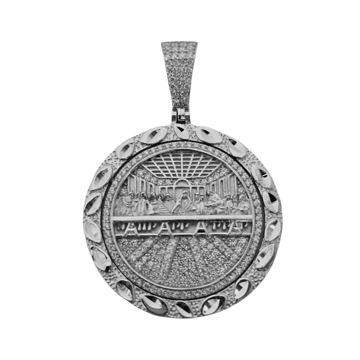 The Last Supper Silver 925 Round Pendant La última Sena Plata