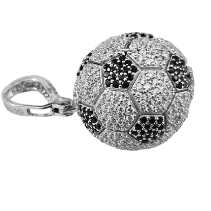 Silver Soccer ball Pendant 3D Design