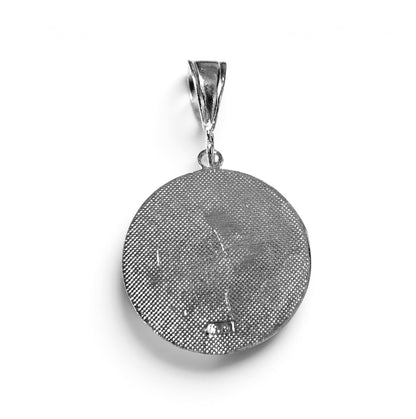Aztec Calendar Silver 925 Pendant 19mm