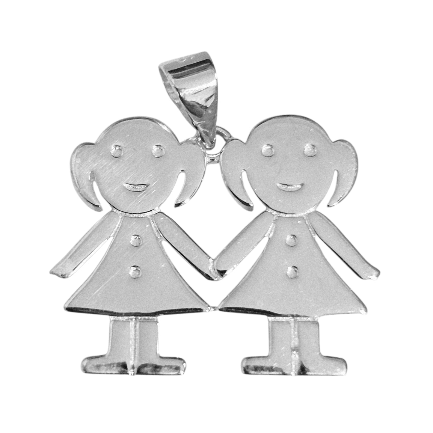 Sterling Silver Children Charm Pendant Laser Engravable