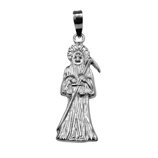 Silver Santa Muerte (Grim Reaper) Sterling Silver 925 Pendant -2 Size Different Designs