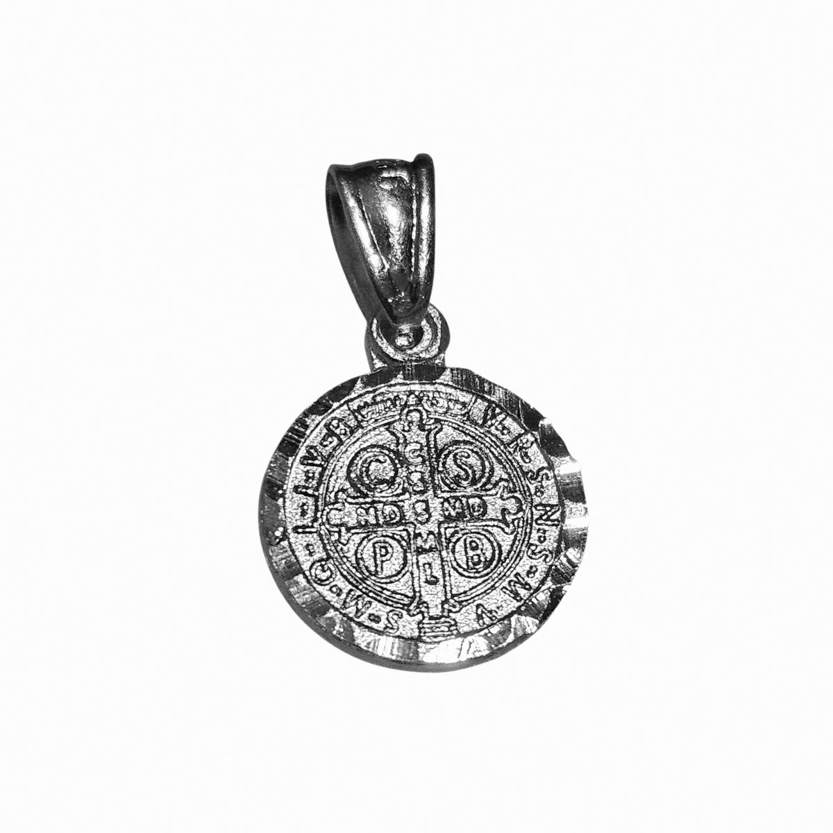 Dainty Saint Benedict Silver Pendant