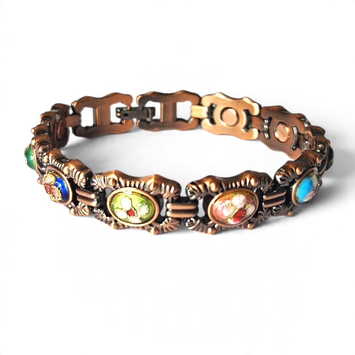 Magnetic Solid Copper Bracelet for Women Vintage Design