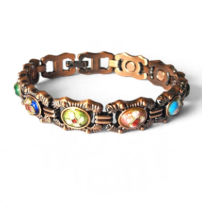Magnetic Solid Copper Bracelet for Women Vintage Design