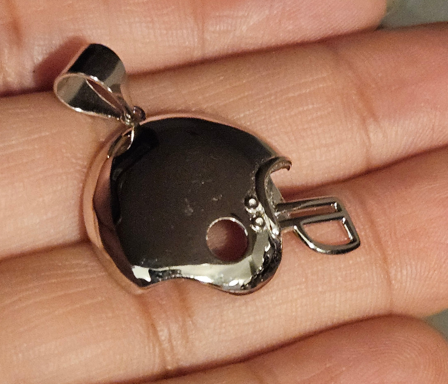 Football Helmet Pendant Silver 925