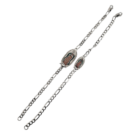 Oval Virgen Maria Bracelet Sterling Silver S925 - 2 Sizes
