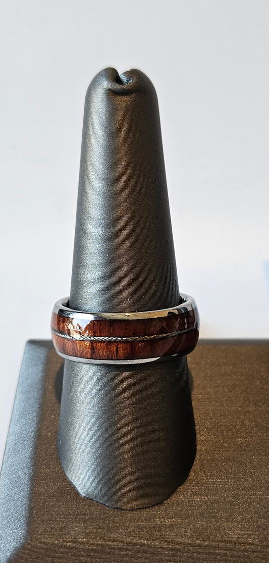 Men Ring with Tungsten Stone Design