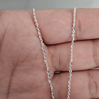 Brillantina Chain Italian Solid 925 Sterling Silver for Men, Women 1 mm