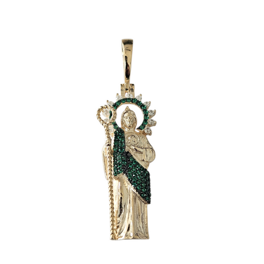 14K GP San Judas Silver 925 Pendant Saint Jude