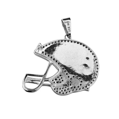 Football Helmet Silver 925 Pendant