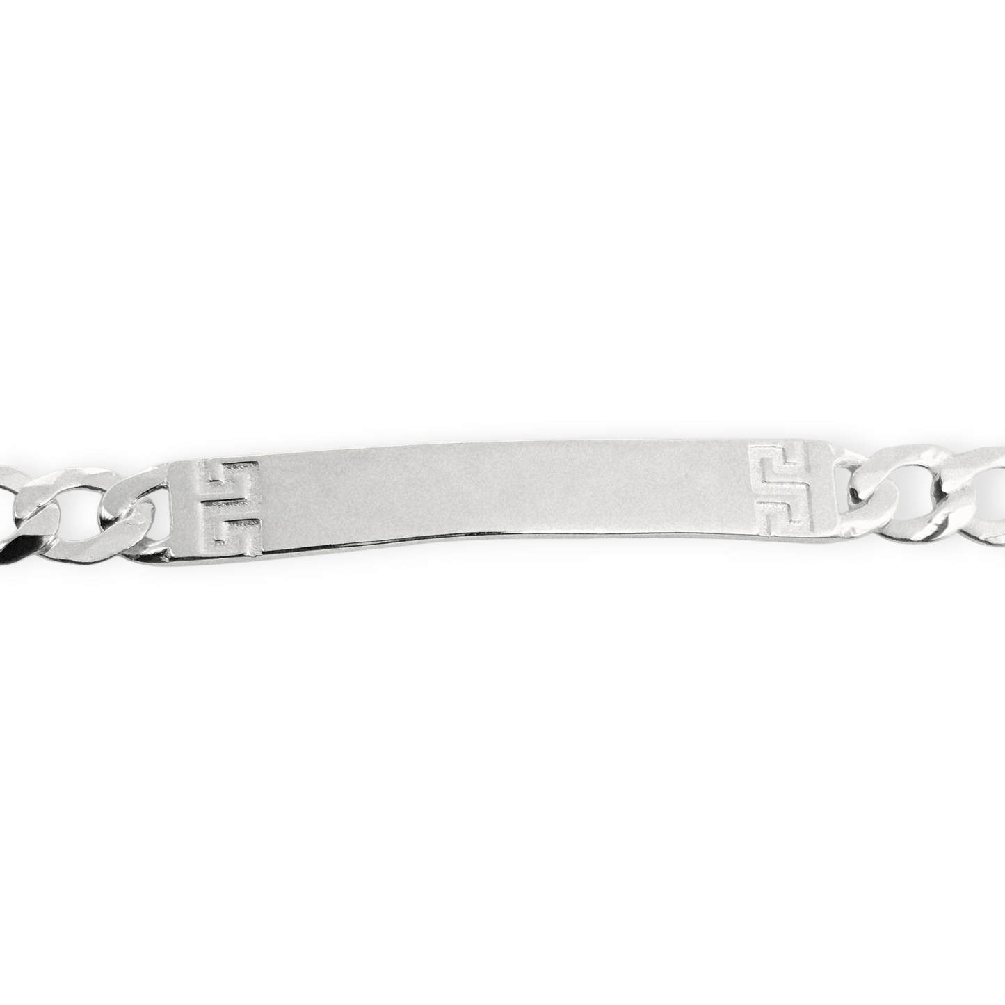 Fancy Customizable Sterling Silver 925 Bracelet 6.5"L Cuban Unisex- Free Laser Engraving