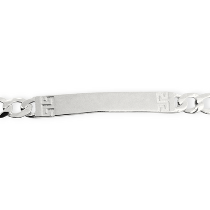 Fancy Customizable Sterling Silver 925 Bracelet 6.5"L Cuban Unisex- Free Laser Engraving