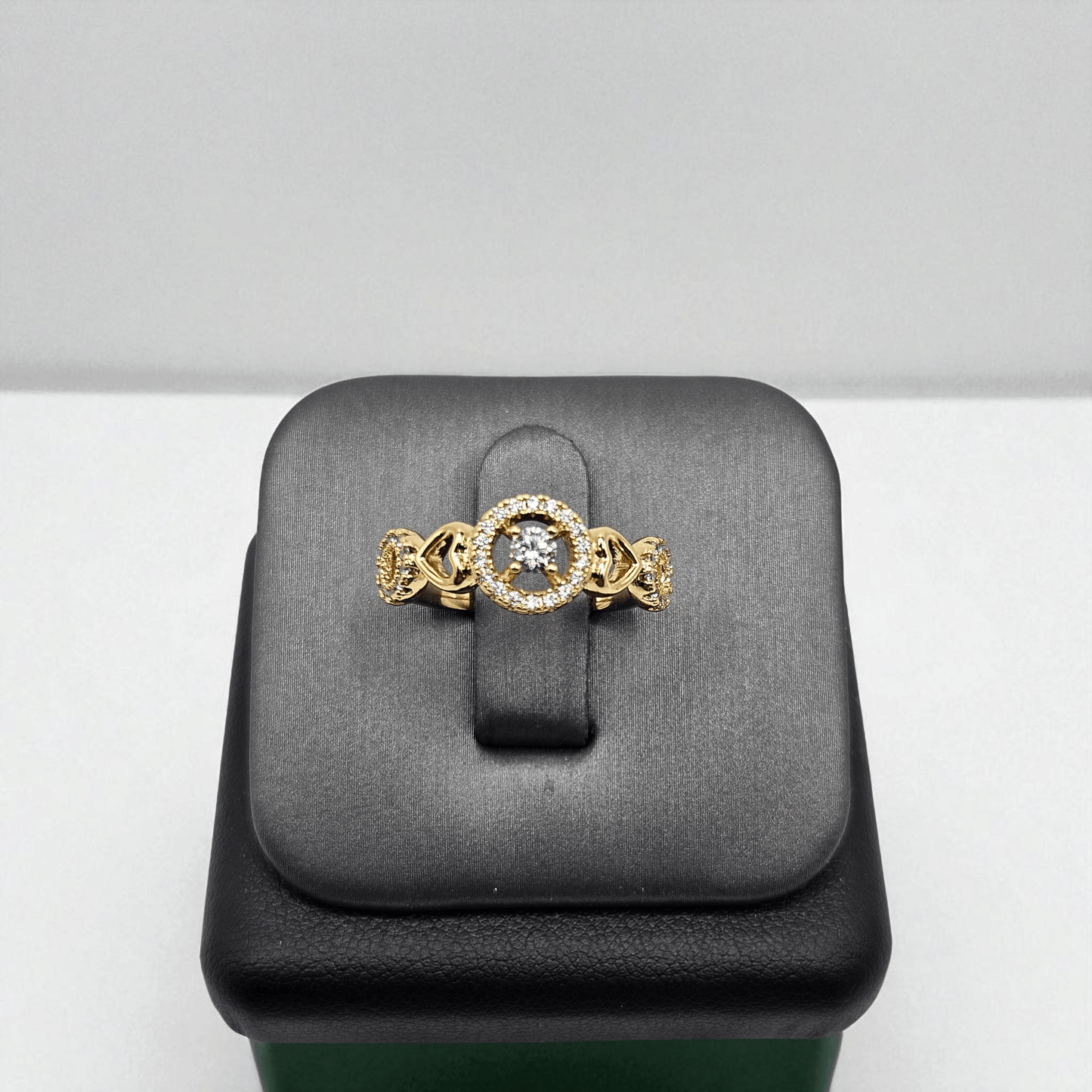 Round and Heart Shape Ring 14k Gold Plated for Women