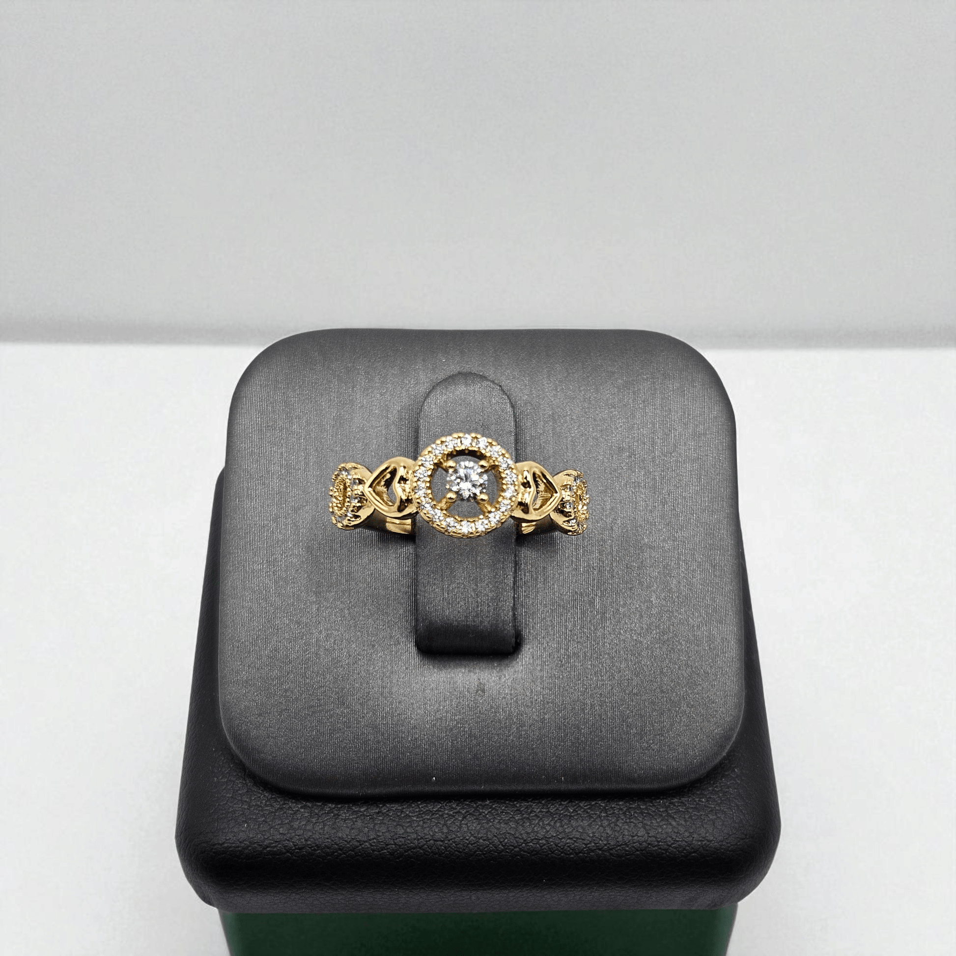 Round and Heart Shape Ring 14k Gold Plated for Women