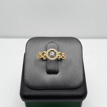 Round and Heart Shape Ring 14k Gold Plated for Women