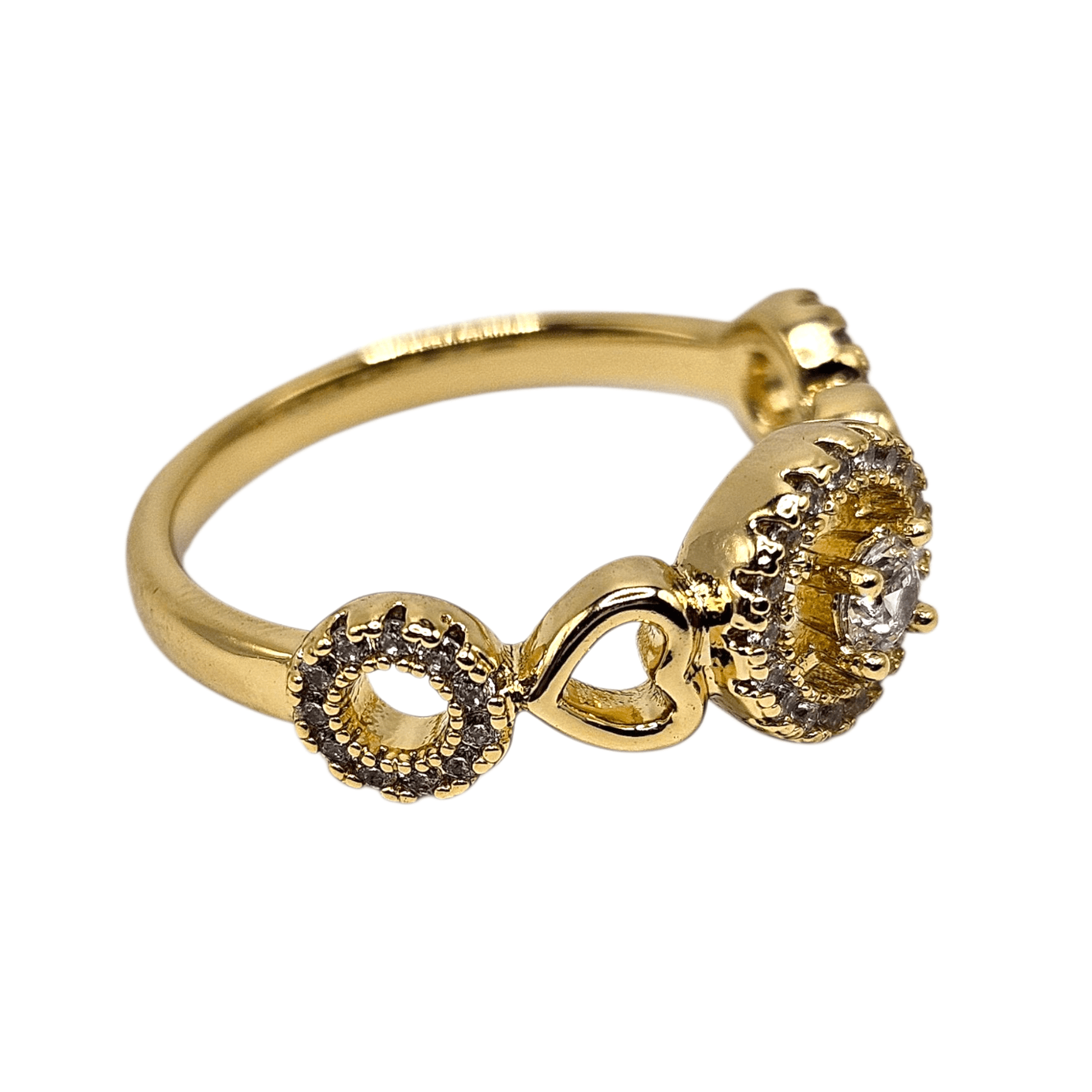 Round and Heart Shape Ring 14k Gold Plated for Women