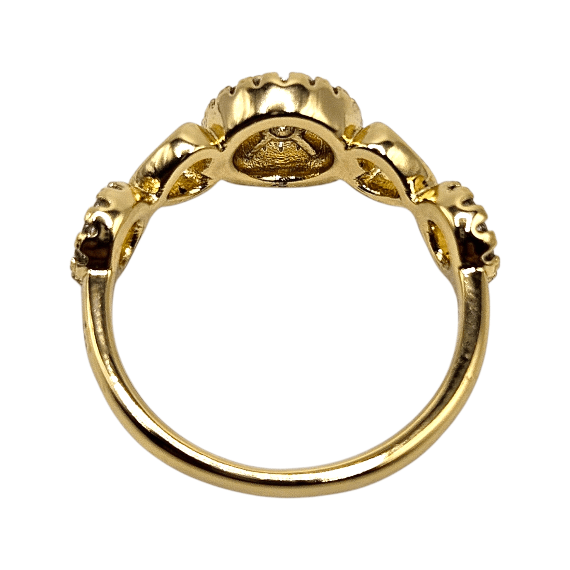Round and Heart Shape Ring 14k Gold Plated for Women