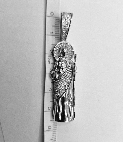 Round San Judas Silver 925 Pendant - Round 3D 3 Different Sizes