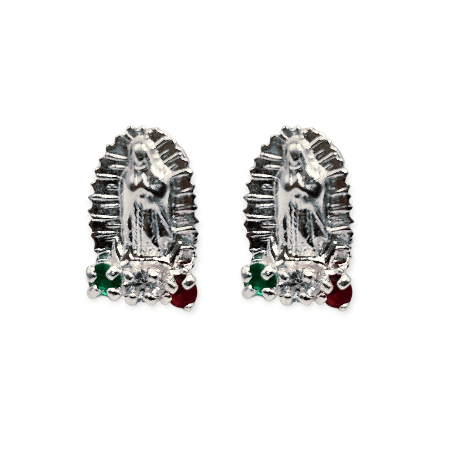 S925 Virgen Maria Silver Baby Earrings