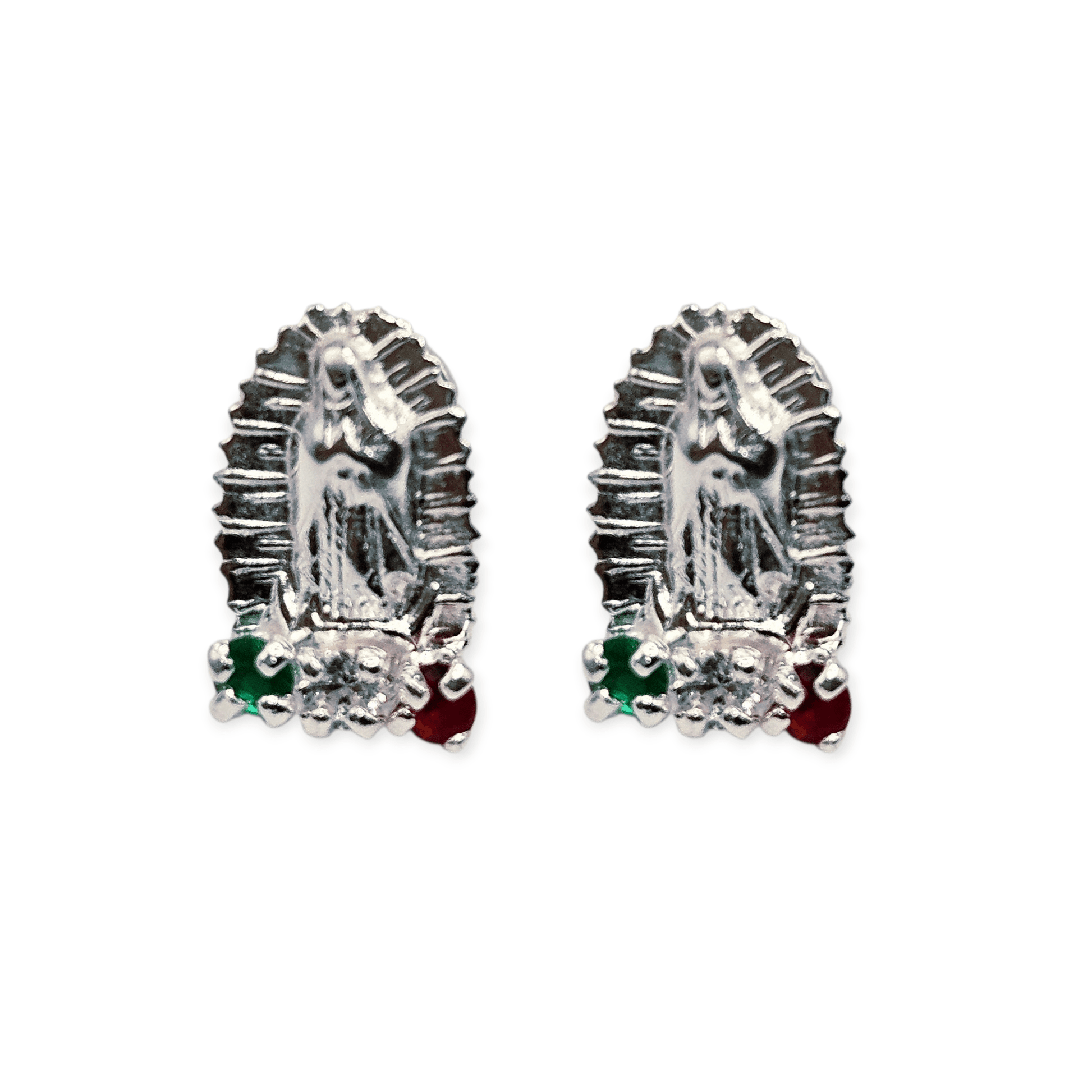 S925 Virgen Maria Silver Baby Earrings