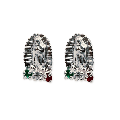 S925 Virgen Maria Silver Baby Earrings
