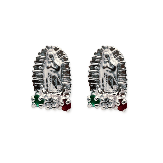 S925 Virgen Maria Silver Baby Earrings