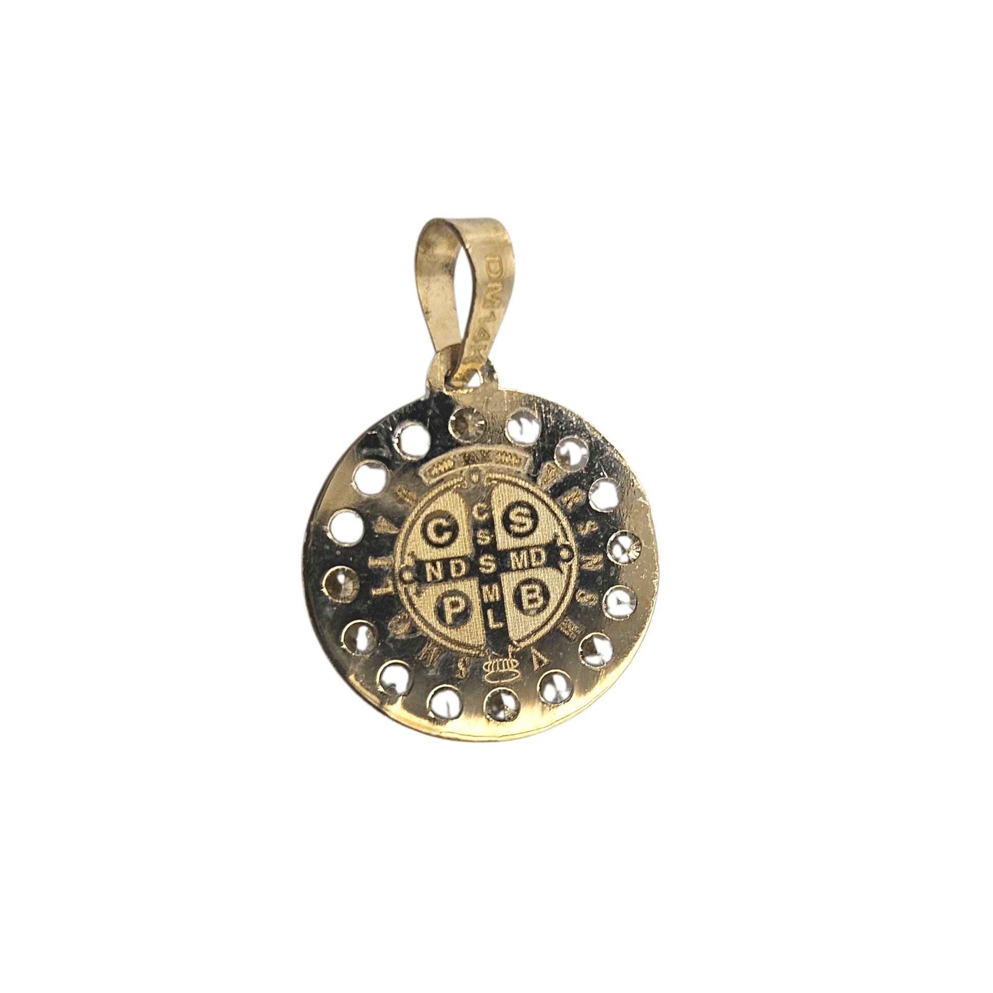 Saint Benedict 14K Gold Pendant Dainty