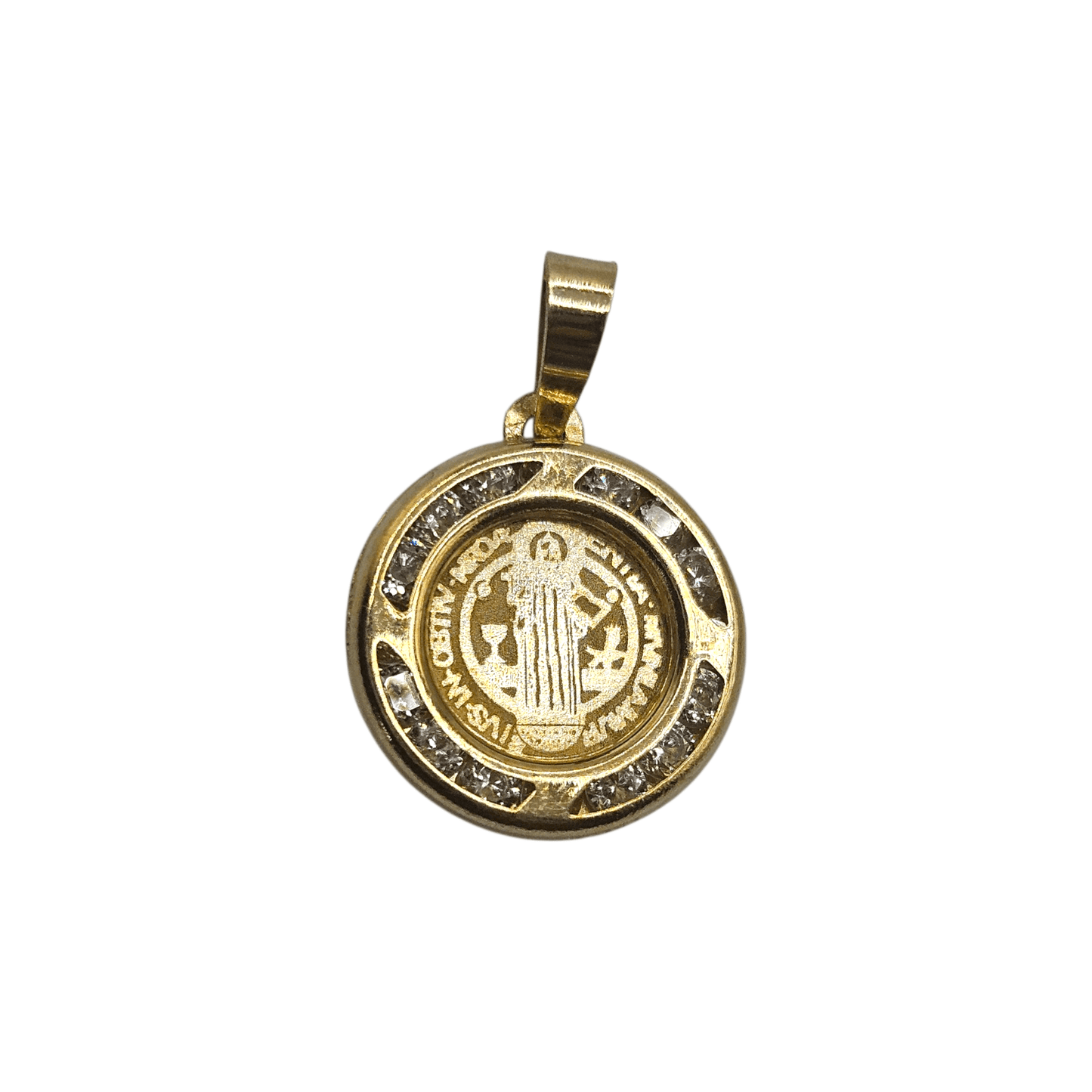 Saint Benedict 14K Gold Pendant Dainty