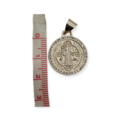 Saint Benedict Pendant Silver 925 or 14K Gold Plated