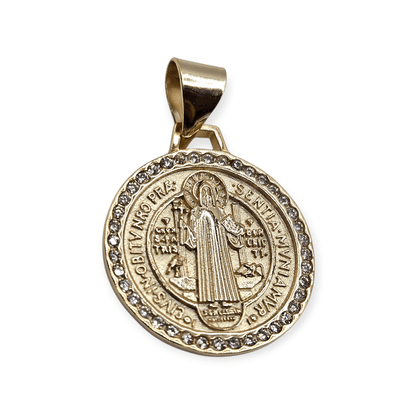 Saint Benedict Pendant Silver 925 or 14K Gold Plated