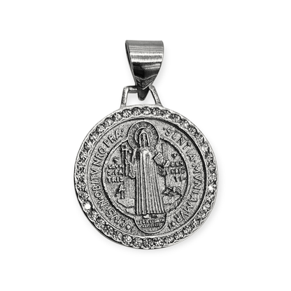 Saint Benedict Pendant Silver 925 or 14K Gold Plated