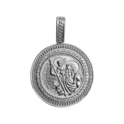 Saint Christopher Pendant Silver 925 or 14K Gold Plated