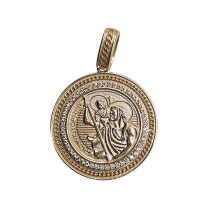 Saint Christopher Pendant Silver 925 or 14K Gold Plated