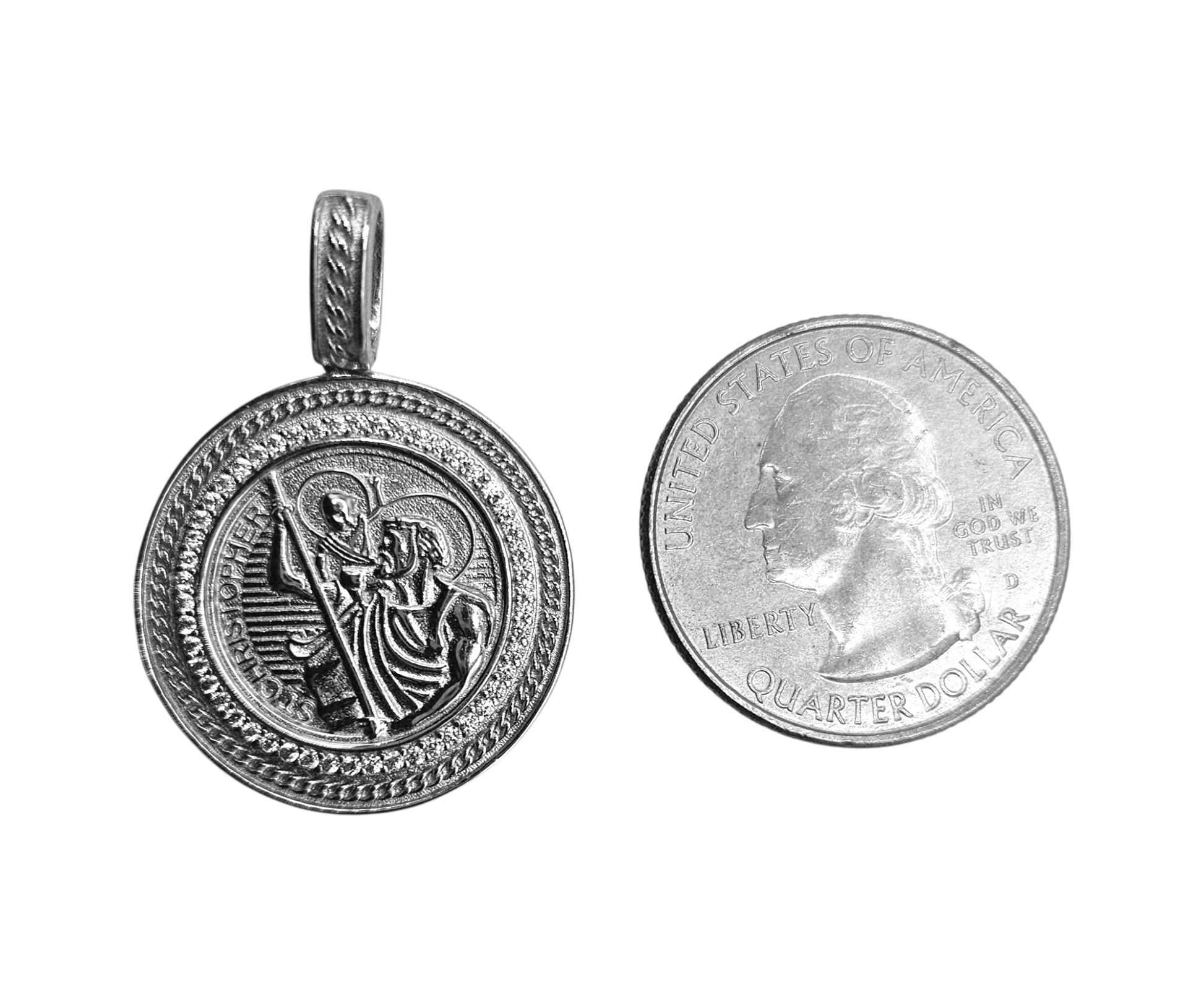 Saint Christopher Pendant Silver 925 or 14K Gold Plated