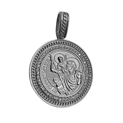 Saint Christopher Pendant Silver 925 or 14K Gold Plated