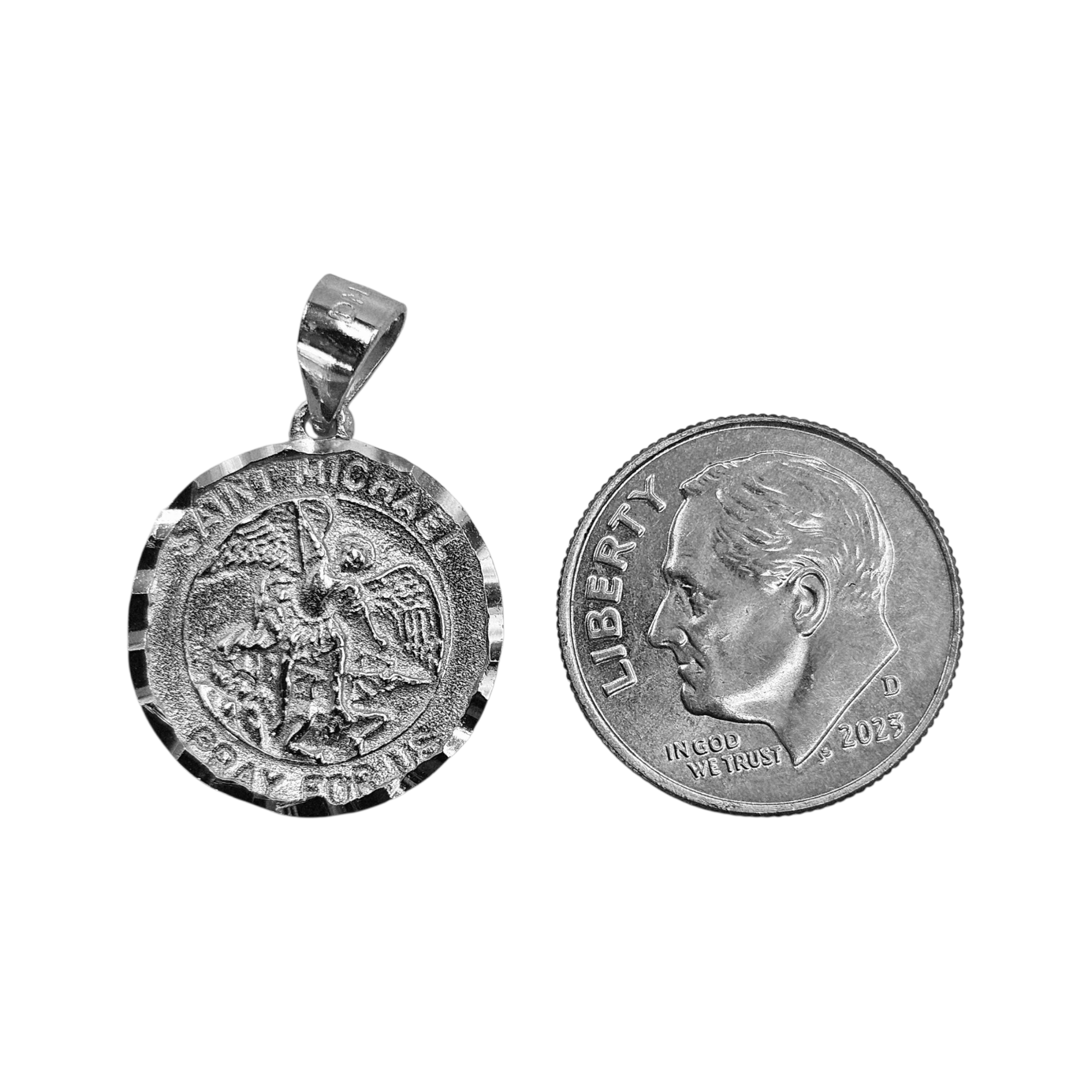 Saint Michael Pendant 925 Silver Dainty