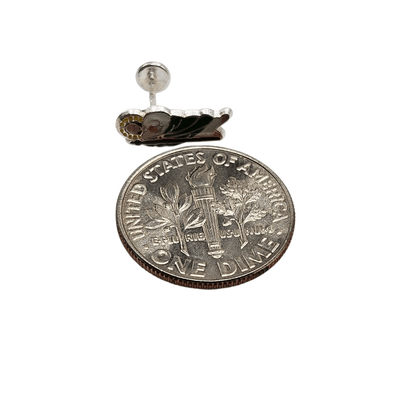 San Judas Baby Stud Earrings Silver 925 Multicolor