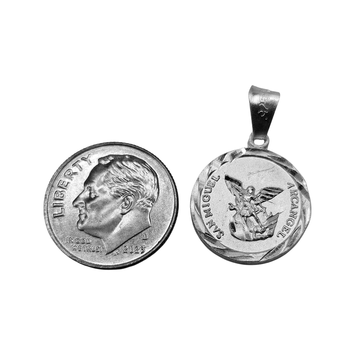 San Miguel Arcángel Pendant 925 Silver Dainty