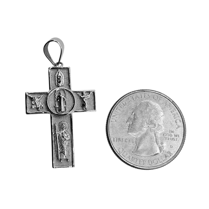 Scapular Cross Pendant Silver 925 Four Way