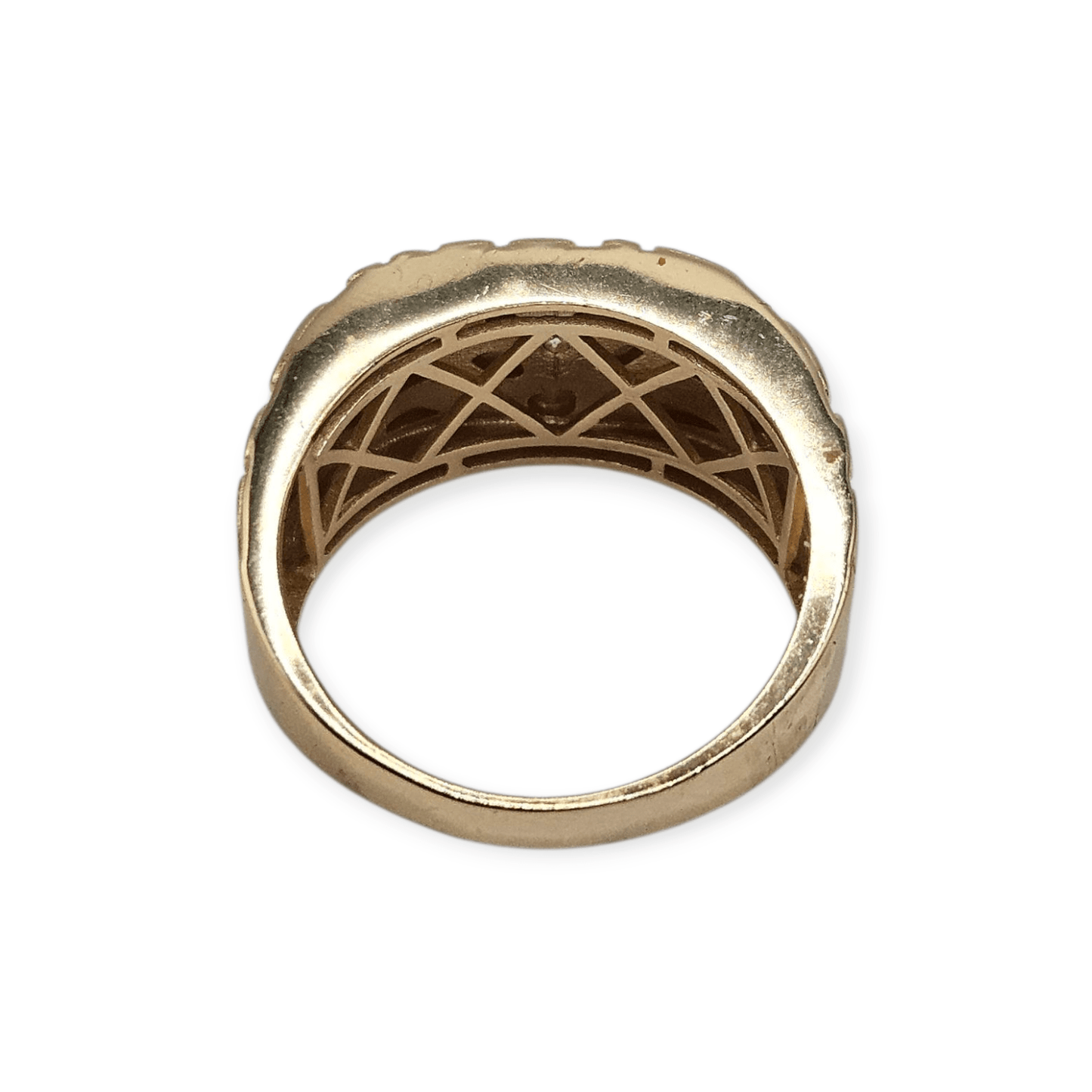 Silver 14K Gold Plated Nugget Ring for Men and Women