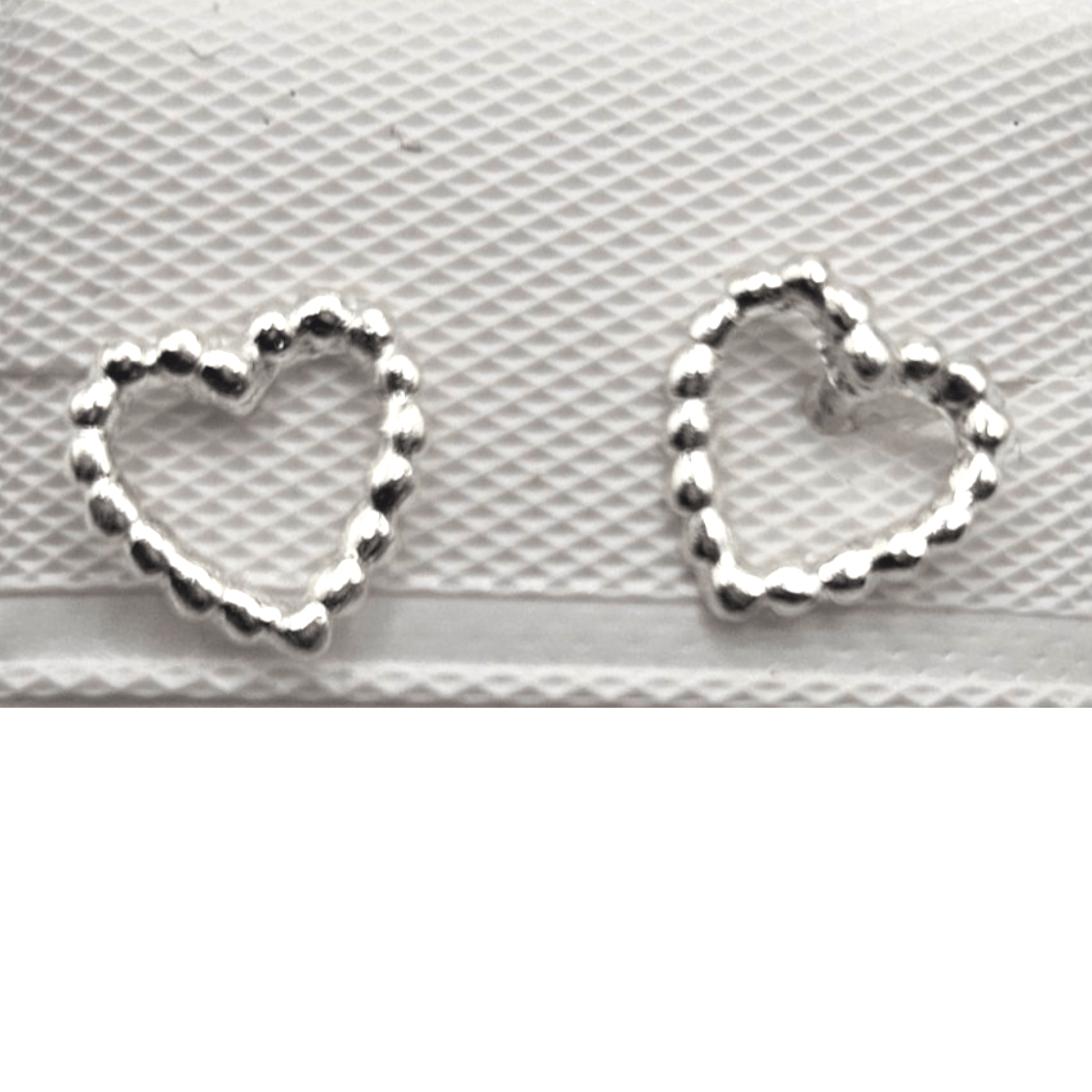 Silver 925 Baby Heart Shape Stud Earrings