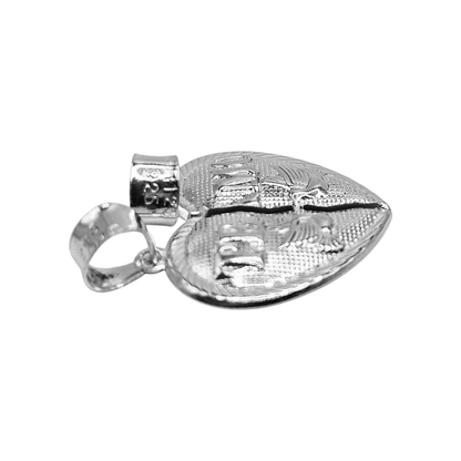 Silver 925 Breakable Heart 2 Piece Couple's Pendant with I Love You or Te Amo