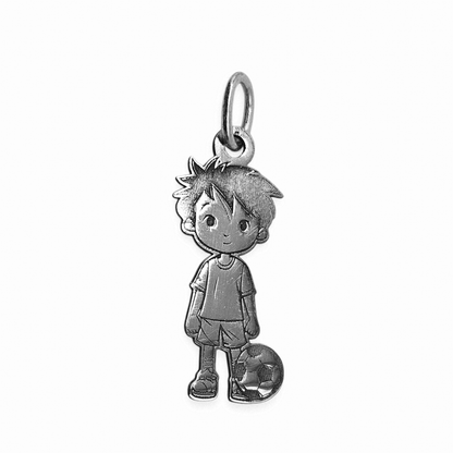 Soccer Boy Silver 925 Charm