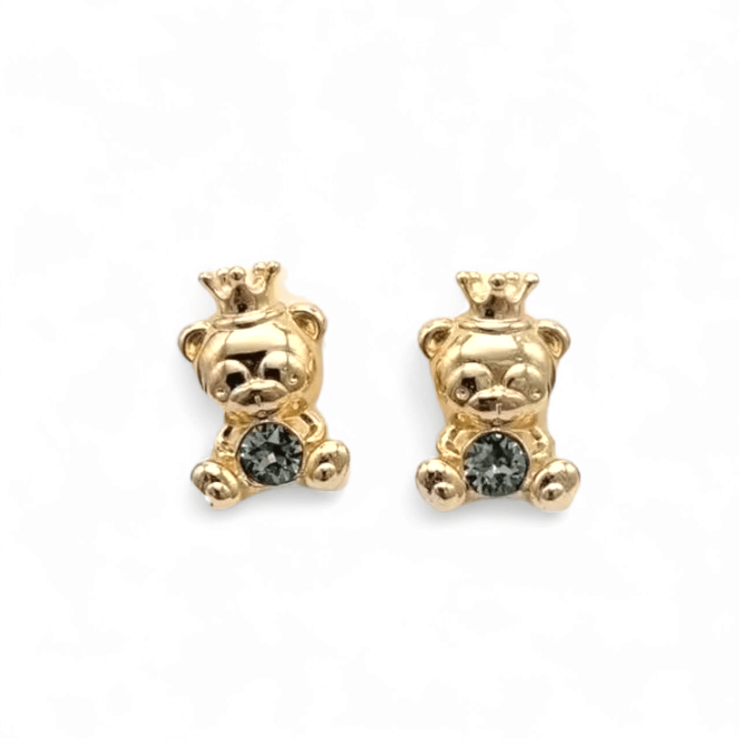Teddy Bear 18K Gold Plated Stud Earrings